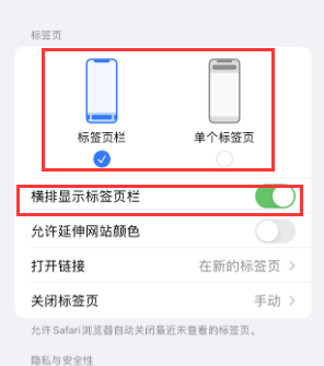 抚顺iPhone授权维修分享Safari浏览器如何切换标签栏位置 